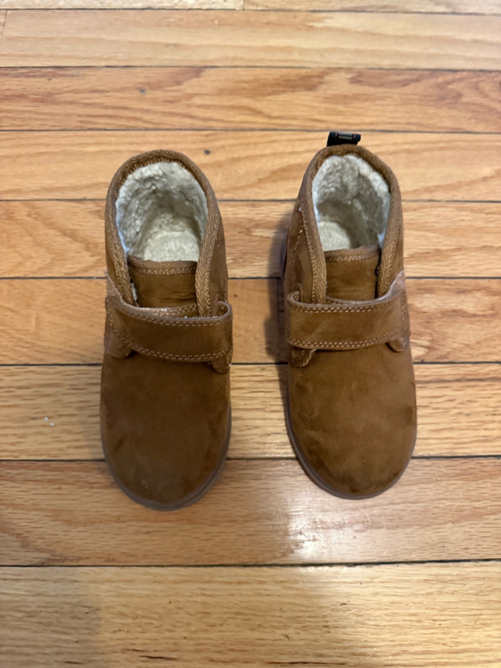 Brown Suede Baby Boots with Sherpa Lining